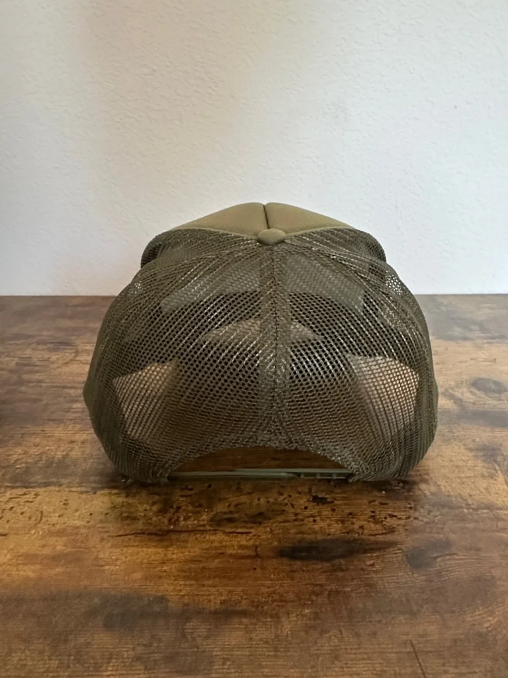 OTTO Olive Trucker Hat with Cream Script
